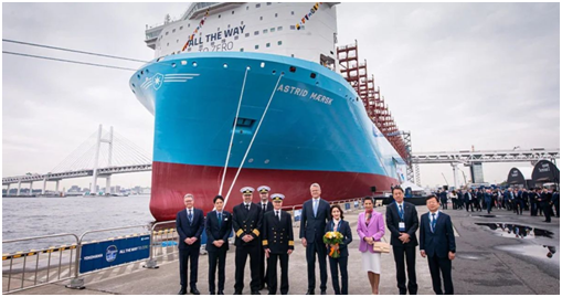 Maersk’s Second Vessel Of Its Large Methanol-Enabled Fleet is named “Astrid Mærsk” In Yokohama, Japan