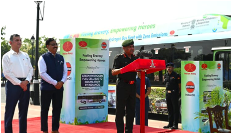 Indian Army Embraces Sustainability: Receives First Hydrogen Bus In ‘Olive Green – Going Green’ Initiative