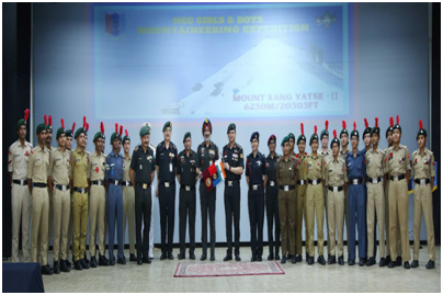 DG NCC flags-off Boys & Girls mountaineering expedition to Mt Kang Yatse-II in Ladakh region
