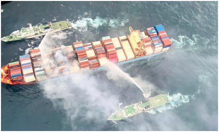 Indian Coast Guard operations continue to secure Maersk Frankfurt