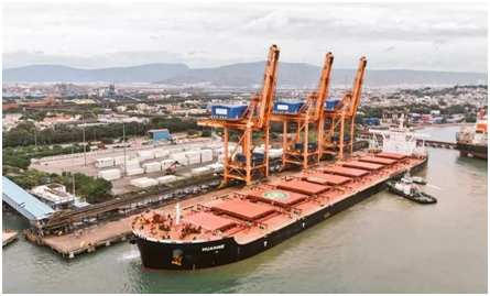 Visakhapatnam Port Welcomes MV Huahine Carrying Largest Cargo To India