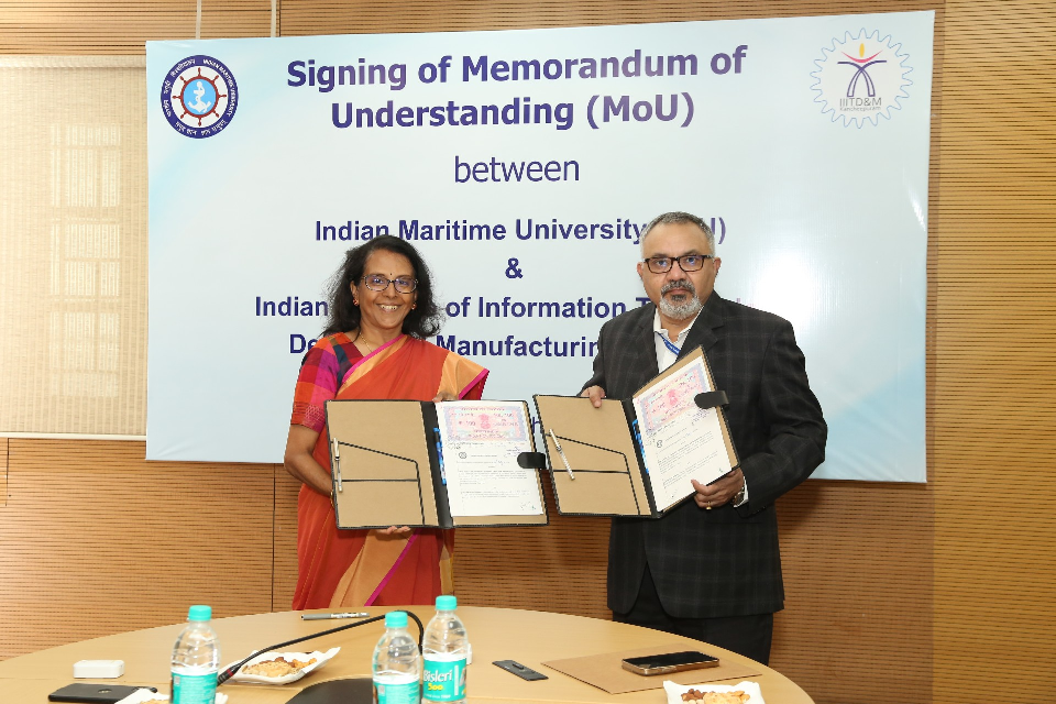 Indian Maritime University and IIITDM – Kancheepuram  sign MoU for Academic Collaboration