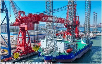 China delivers advanced offshore wind power platform Ganghangping 5