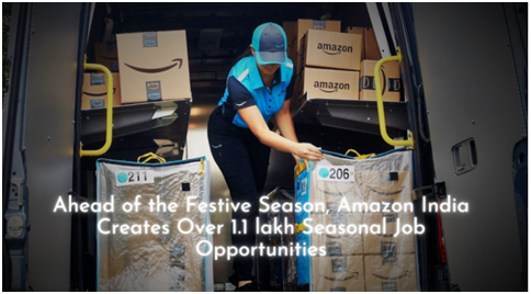 Ahead of the Festive Season, Amazon India Creates Over 1.1 lakh Seasonal Job Opportunities