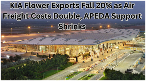 KIA Flower Exports Fall 20% as Air Freight Costs Double, APEDA Support Shrinks