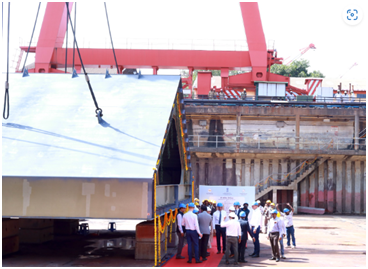 Keel Laying of India’s largest dredger for Dredging Corporation of India at Cochin Shipyard Limited