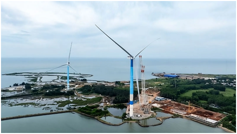 The height of the Eiffel Tower: China installs the world's largest and most powerful offshore wind turbine