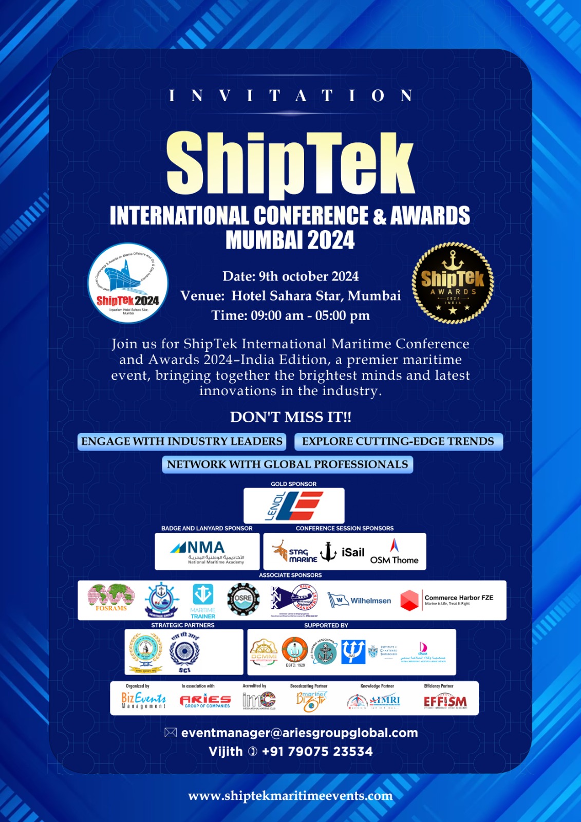  ShipTek International Conference and Awards – INDIA 2024