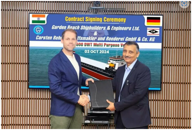 GRSE signs contract for 5th export vessel with German client