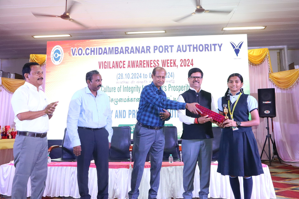 Valedictory function of Vigilance Awareness Week -2024 observed at V.O. Chidambaranar Port