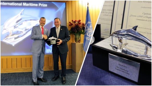 Captain Ian Finley receives IMO International Maritime Prize