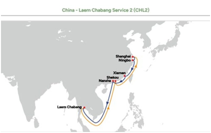 OOCL launches new China – Thailand service