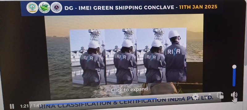 Upcoming DGS-IME(I) Green Shipping Conclave 2025 & IMEI Annual Dinner -  Message of Rina Classification & Certification India Pvt Ltd,