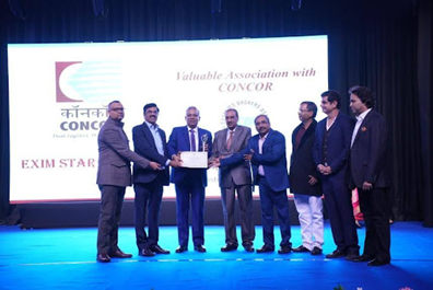 DCBA honoured by CONCOR for facilitating EXIM trade