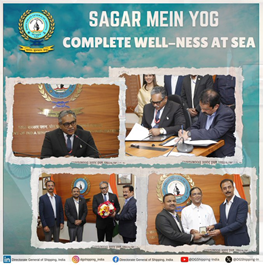 DG Shipping signs MoU with National Union of Seafarers of India NUSI for ‘Sagar Mein Yog – Complete Wellness at Sea’ Initiative